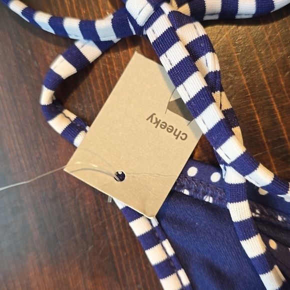 Mossimo Supply Co. Navy Polka Dot Swim Bottom - Picture 4 of 4